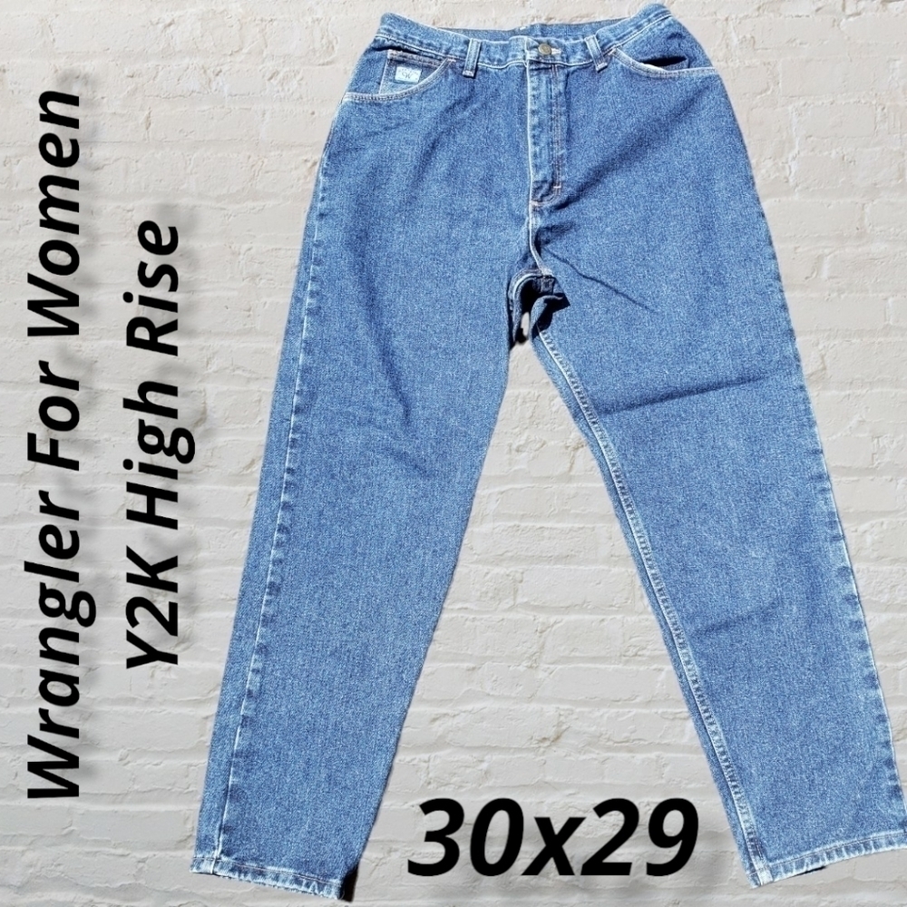 WRANGLER For Womem Y2K Jeans 13" Ribcage Rise 30x29.5 sz 14 EUC